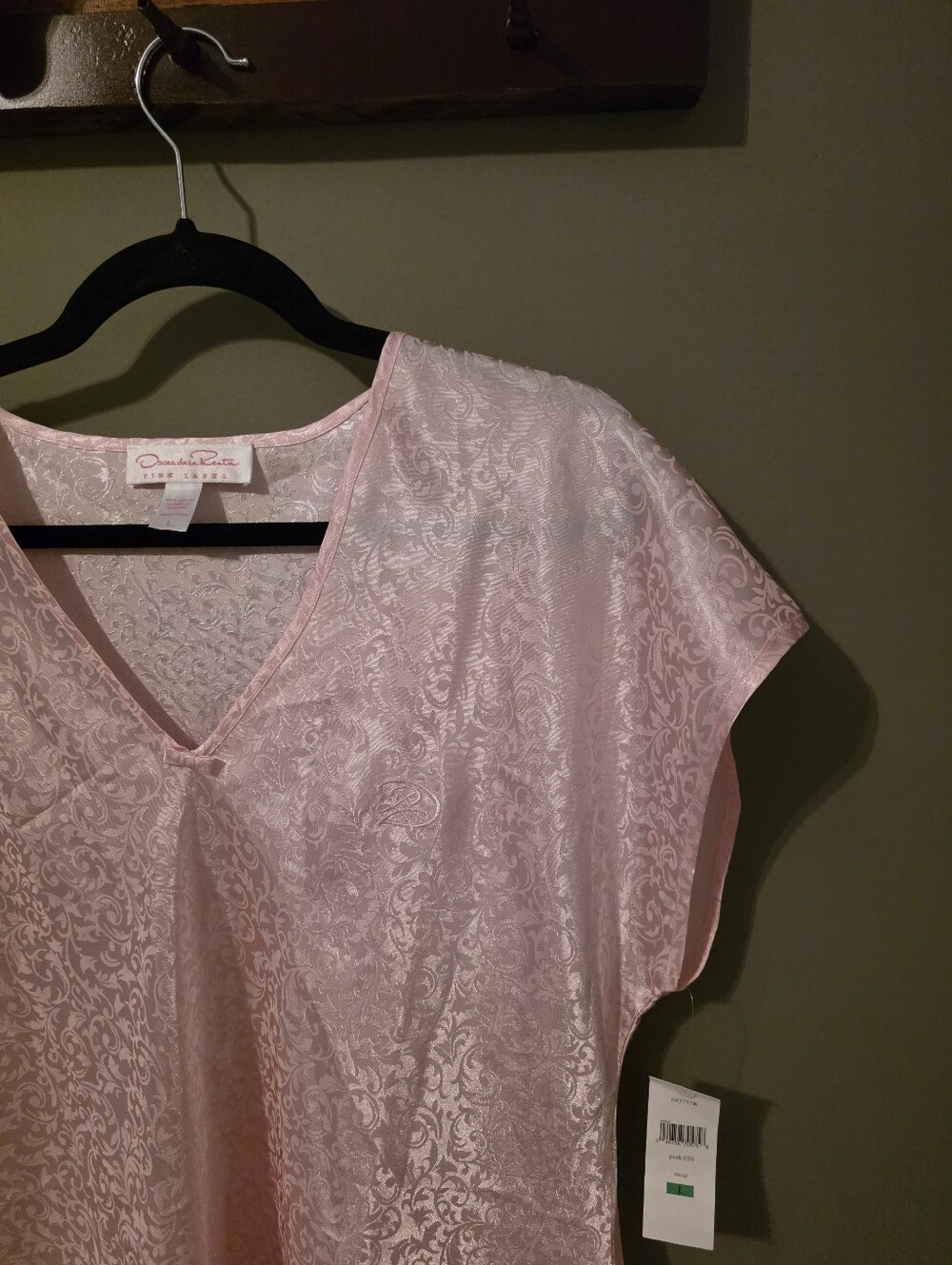Oscar De La Renta New Pink Label Night Shirt Size L